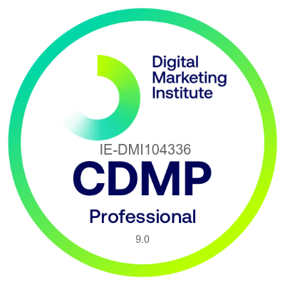 Certified Digital Marketing Professional badge from the Digital Marketing Institute